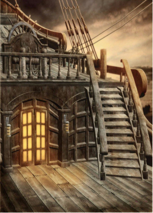Pirate Ship Backdrop