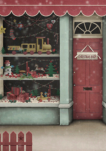 Christmas Shop Backdrop