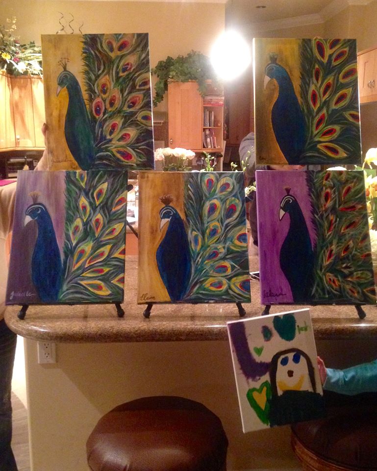 Peacock Painting Party