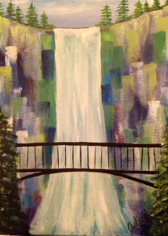 Waterfall painting party
