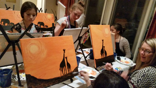 Giraffe Painting Party