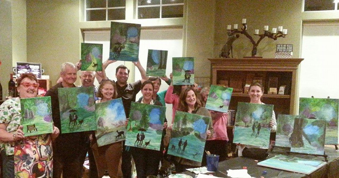 Tasting Room on the Green Painting Party