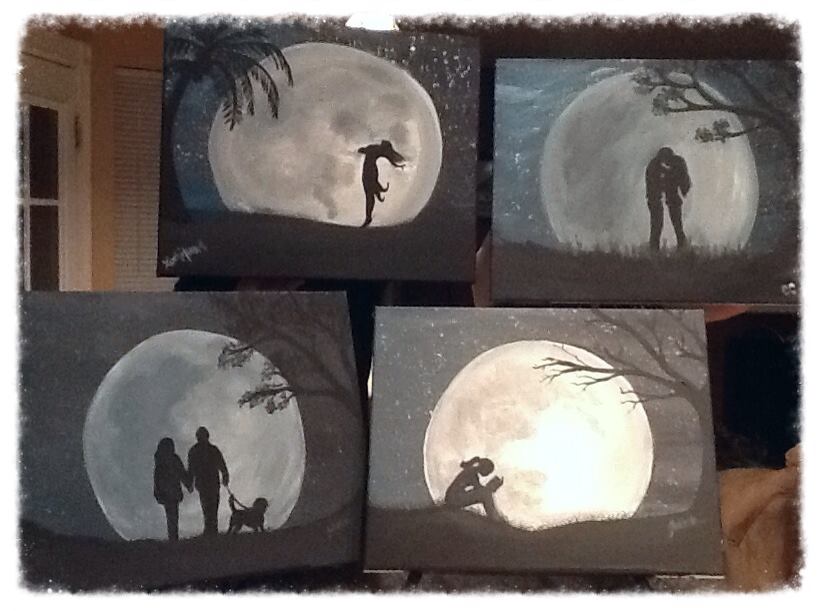 Moonlight silhouette Painting Party